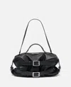 Simone Rocha Leather Biker Belt Shoulder Bag In Black