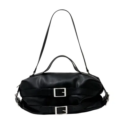 Simone Rocha Biker Belt Leather Shoulder Bag  Black