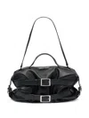 Simone Rocha Leather Biker Belt Shoulder Bag In Black
