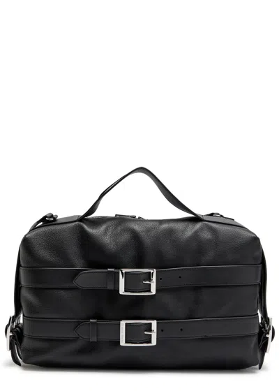 Simone Rocha Biker Belted Leather Shoulder Bag In Black