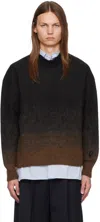 SIMONE ROCHA BLACK & BROWN RELAXED SWEATER