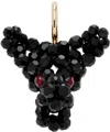 Simone Rocha Black & Red Creature Trophy Head Single Earring In Black/red