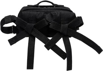 Simone Rocha Black Beaded Classic Bow Crossbody Bag