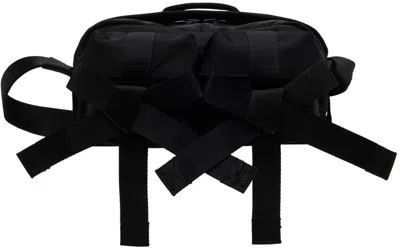 Simone Rocha Black Beaded Classic Bow Crossbody Bag In Black/ Pearl