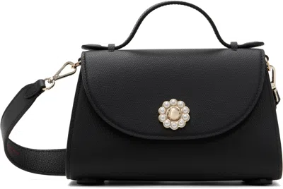 SIMONE ROCHA BLACK BEADED CROSSBODY POCHETTE VALENTINE BAG