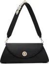 Simone Rocha Pochette Valentine Leather Shoulder Bag In Black/pearl