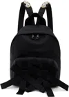 Simone Rocha Black Beaded Utility Bow Backpack In Black