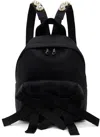 Simone Rocha Black Beaded Utility Bow Backpack In Black/pearl