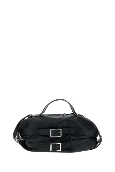 Simone Rocha Black Biker Leather Belt Bag