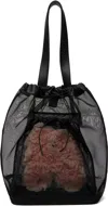 Simone Rocha Black Carnation Pocket Tote In Black