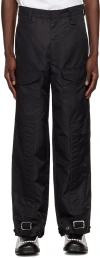 Simone Rocha Black Cinch Strap Trousers In Black