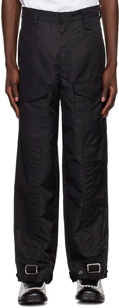 Simone Rocha Black Cinch Strap Trousers