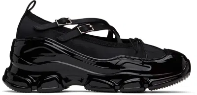 Simone Rocha Black Classic Criss Cross Tracker Ballerina Flats