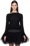 Simone Rocha Classic Sweater In Black/pearl/clear