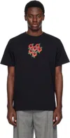 Simone Rocha Cluster Rose Logo Print T-shirt In Black