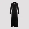 Simone Rocha Eyelets Long-sleeved Maxi Dress In Black