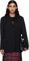Simone Rocha Black Cut-out Bow Detail Blazer In Black