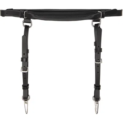 Simone Rocha Black Double Loop Tassel Bridle Belt