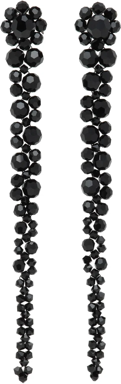 Simone Rocha Black Drip Earrings In Jet