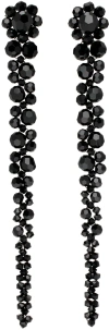 Simone Rocha Bead-emellished Drop Earrings In Jet