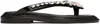 Simone Rocha Womens Black/comb Embellished Thong Leather Sandals Eur 40 / 7 Uk