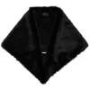 Simone Rocha ブラック フェイクファー クリップ スカーフ In Black
