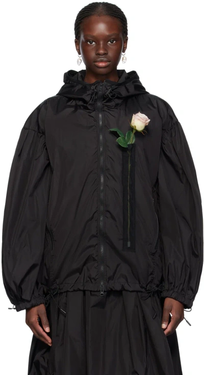Simone Rocha Black Flower Jacket In Black/black