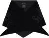 Simone Rocha Black Graphic Logo Knit Neckerchief Scarf