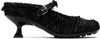 Simone Rocha Black Grip Mule Heels In Black