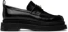 Simone Rocha Heart-toe Leather Platform Loafers In Black/pearl