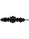 Simone Rocha Black Large Floral Bead Embellished Hair Clip