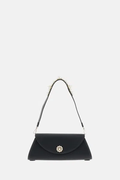 Simone Rocha Black Leather Shoulder Bag