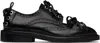 Simone Rocha Black Multi-lace Cutout Brogues In Black