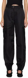 Simone Rocha Black Multi Pocket Ankle Zip Trousers In Black