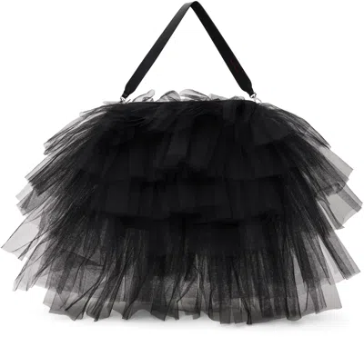 SIMONE ROCHA BLACK OVERSIZED FRILLY TUTU BAG