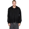 Simone Rocha Black Oversized Split Hood Jacket In Black