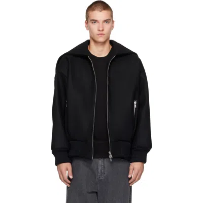 Simone Rocha Black Oversized Split Hood Jacket
