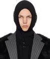 SIMONE ROCHA BLACK POINTED MERINO SILK KNIT BALACLAVA