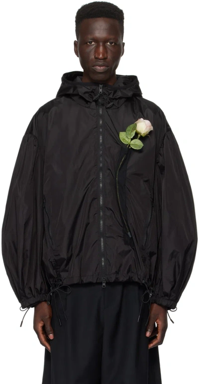 Simone Rocha Black Puff Sleeve Jacket In Black/black