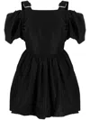 Simone Rocha Puff-sleeve Mini Dress With Slider Straps In Black