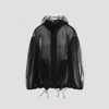 Simone Rocha Balloon Sleeve Hooded Parka In Black