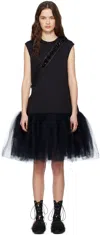Simone Rocha Black Relaxed Ballet Tutu Midi Dress In Black
