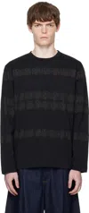Simone Rocha Black Ribbon Daisy Chain Print Long Sleeve T-shirt In Black