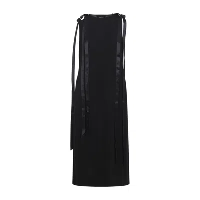 SIMONE ROCHA BLACK RIBBON MIDI DRESS