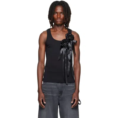 Simone Rocha Black Ribbon Rosette Boy Tank Top