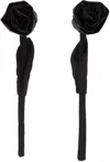 Simone Rocha Black Rose Earrings In Black
