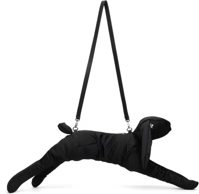 Simone Rocha Black Satin Hare Crossbody Bag In Multi