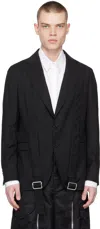 Simone Rocha Black Slim-fit Blazer In Black