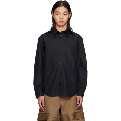Simone Rocha Black Split Ring Classic Shirt