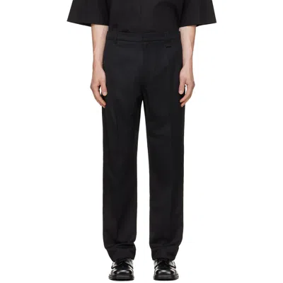 Simone Rocha Cuffed Straight Leg Trousers In Black
